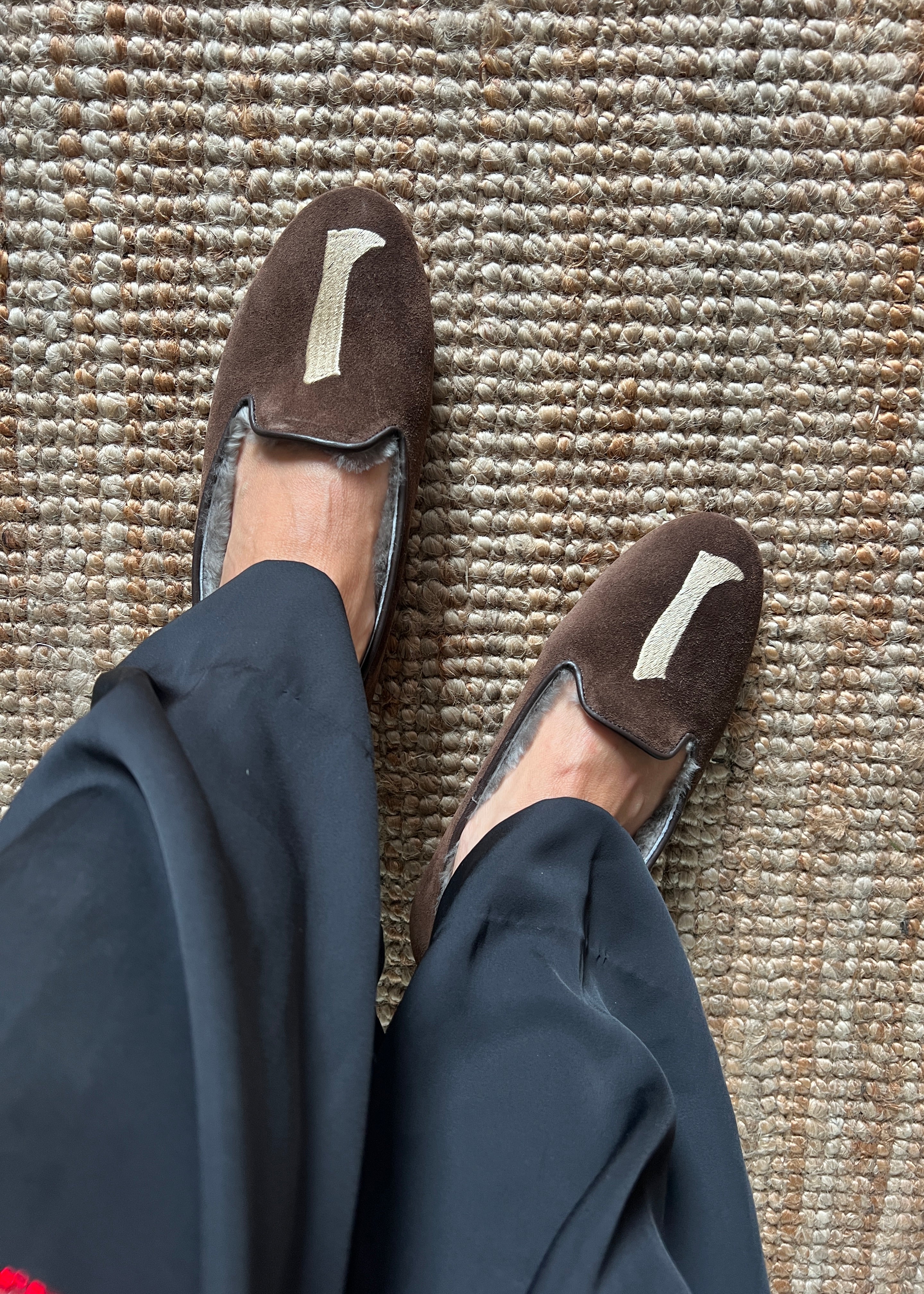 Augusta Sheepskin Coffee Brown Suede