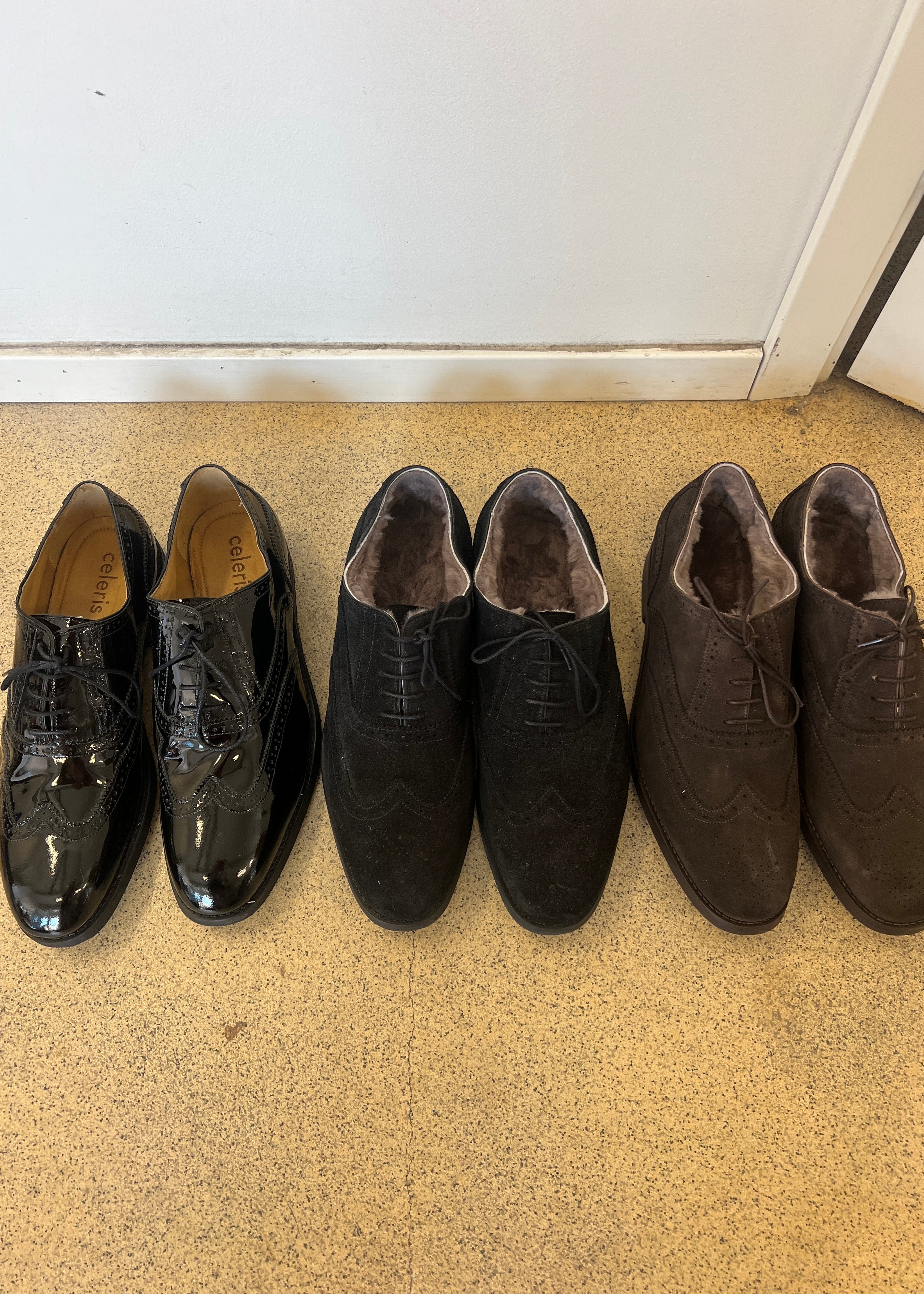 Campino | Svart glans, svart mocka, kaffemocka | Storlek 47-47,5