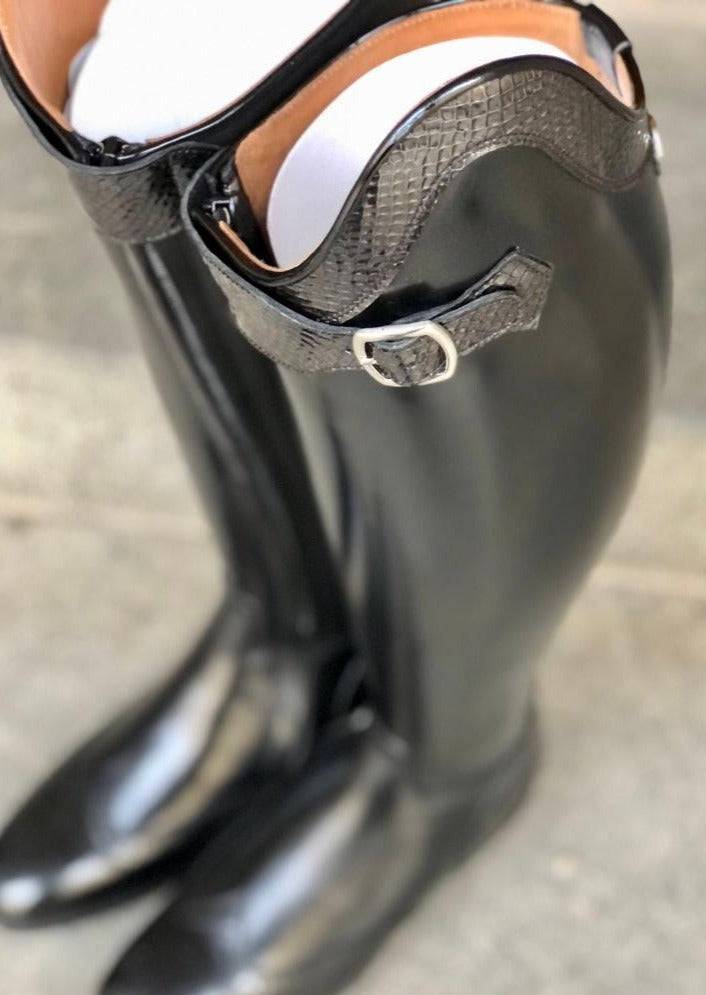 OLIVIA - Polished Black/Black Cobra - Size 39/39/48