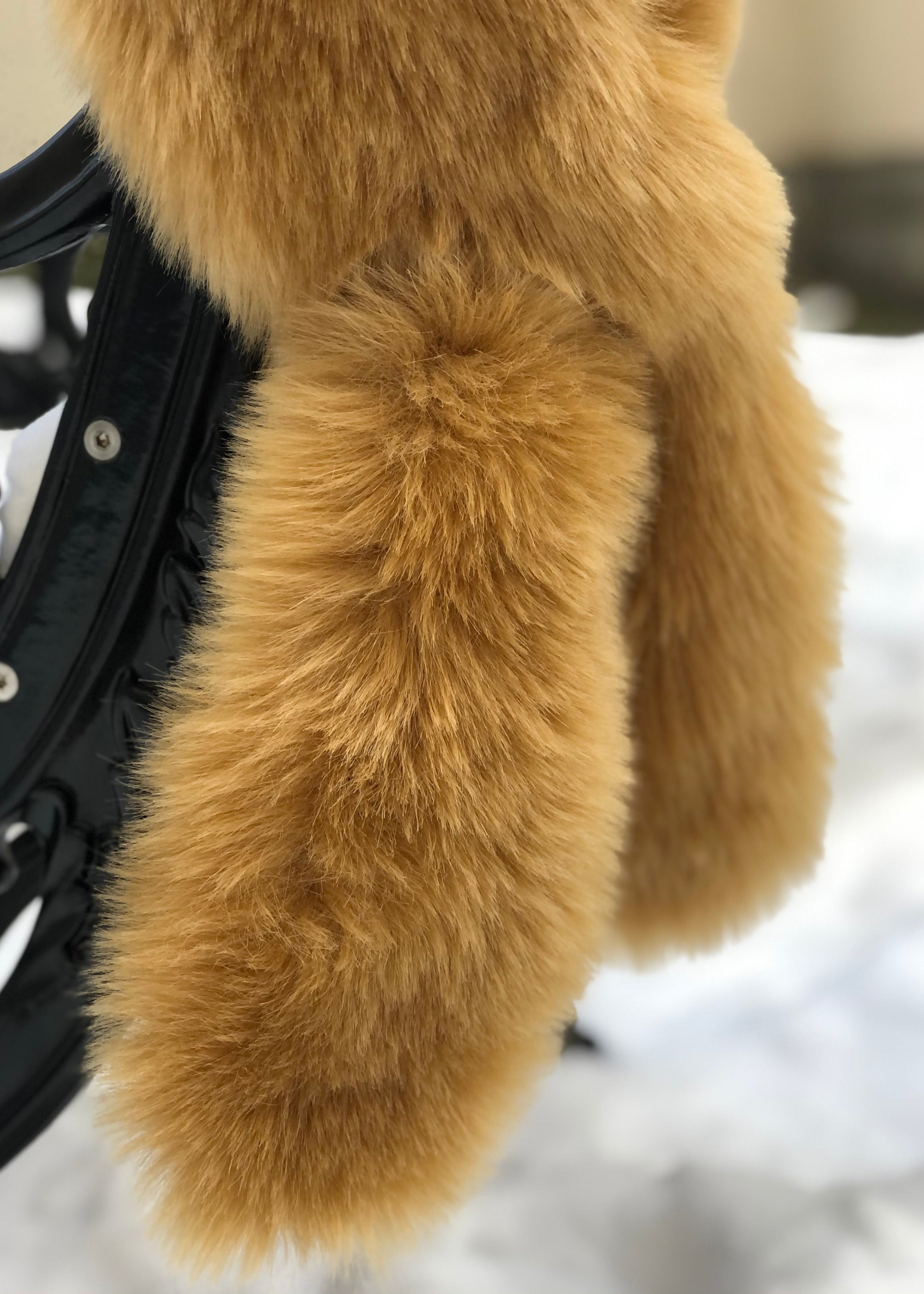 Faux Fur Scarf Beige