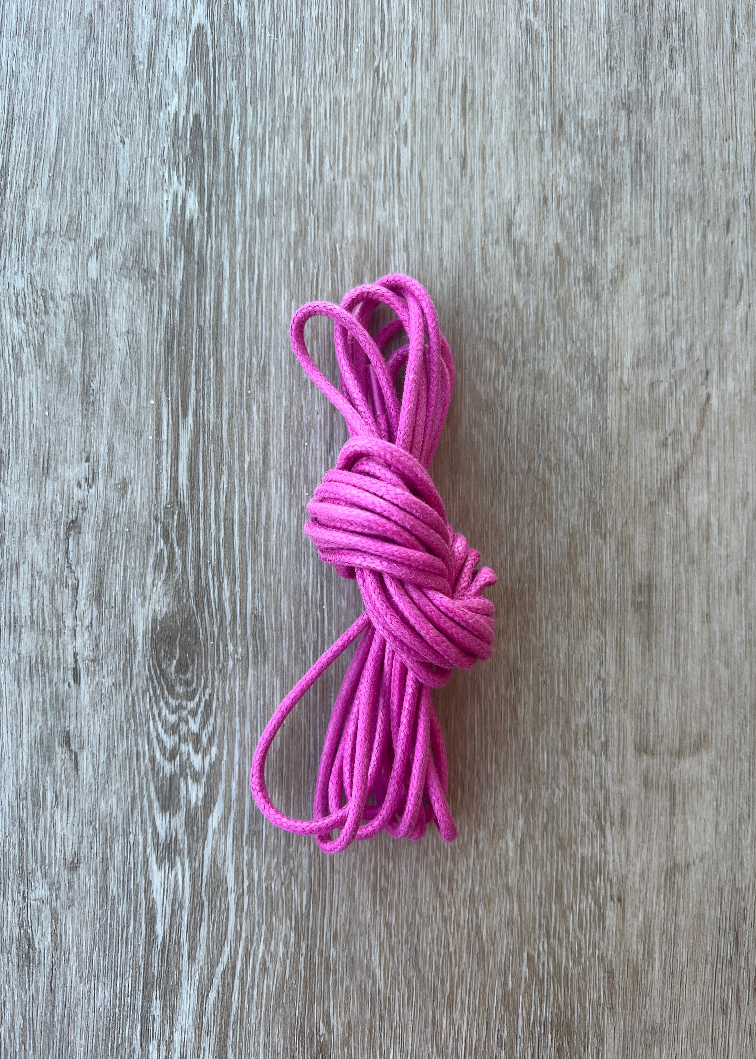 Bootlaces 240 cm Waxed Cotton Pink