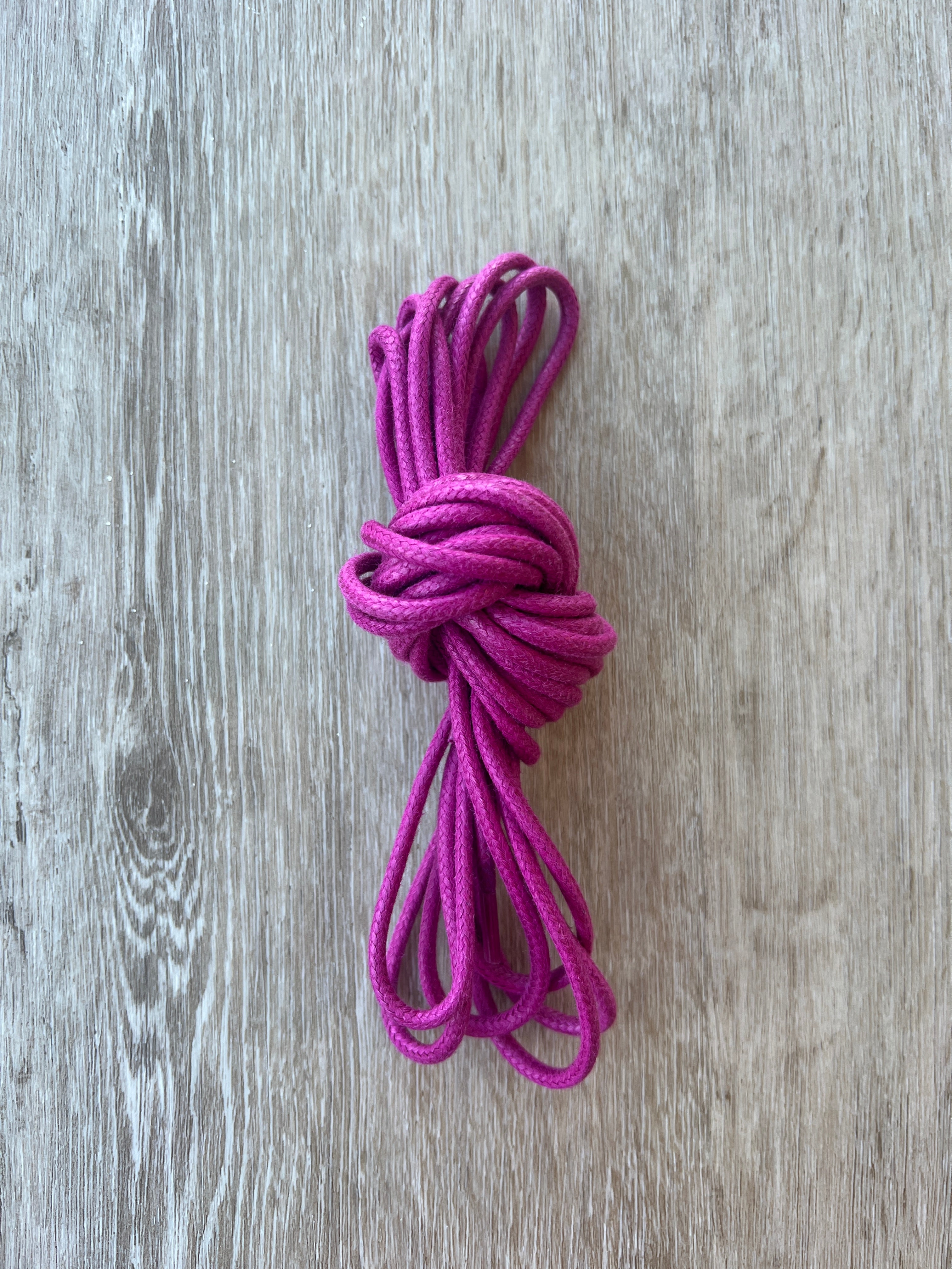 Bootlaces 240 cm Waxed Cotton Fuchsia