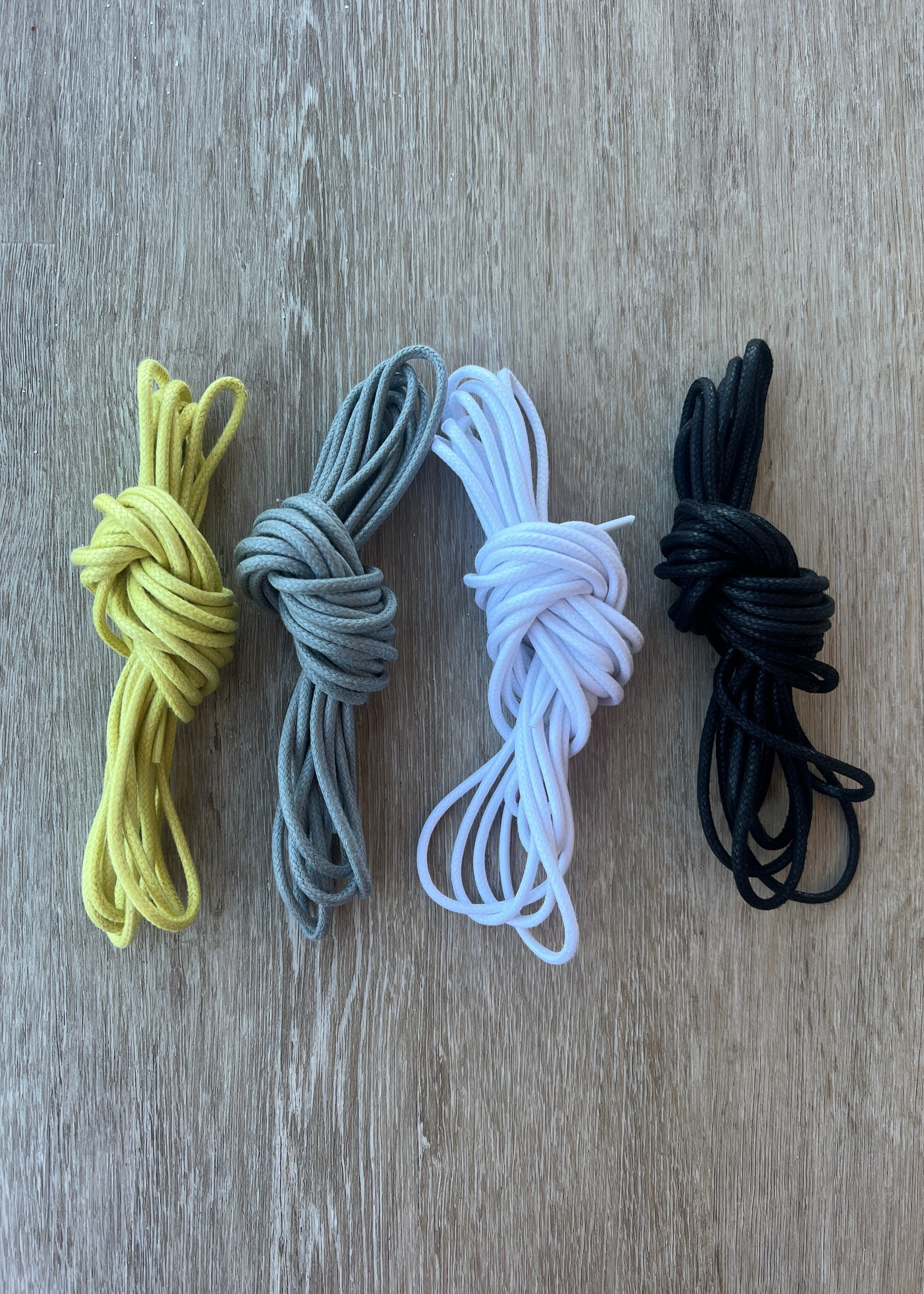 Bootlaces 240 cm Waxed Cotton Black