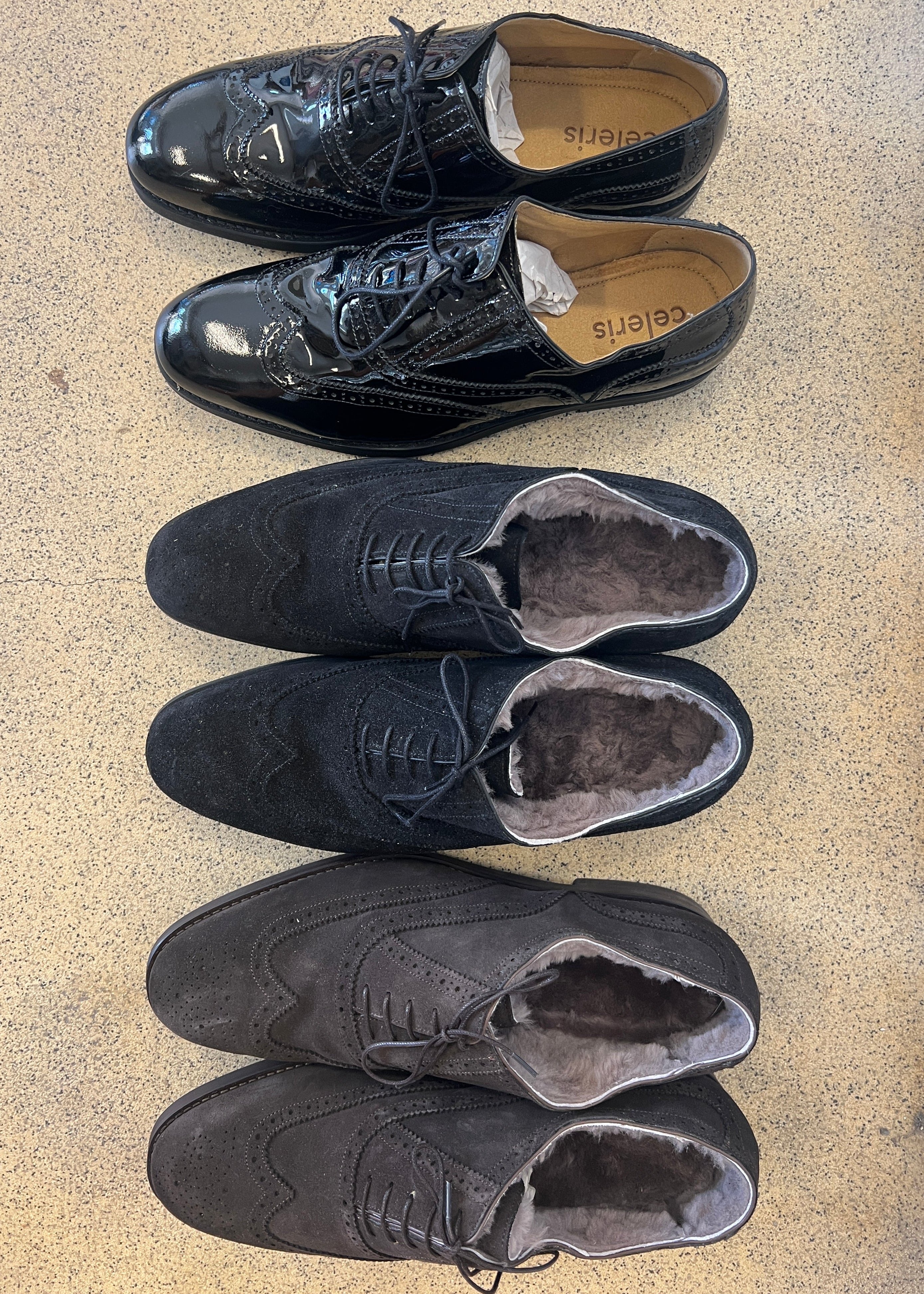 Campino | Black Gloss, Black Suede, Coffee Suede | Size 47-47,5
