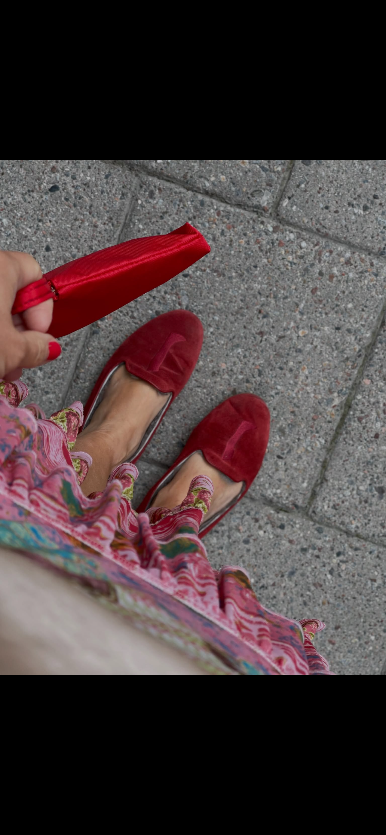 Augusta Sheepskin Red Suede