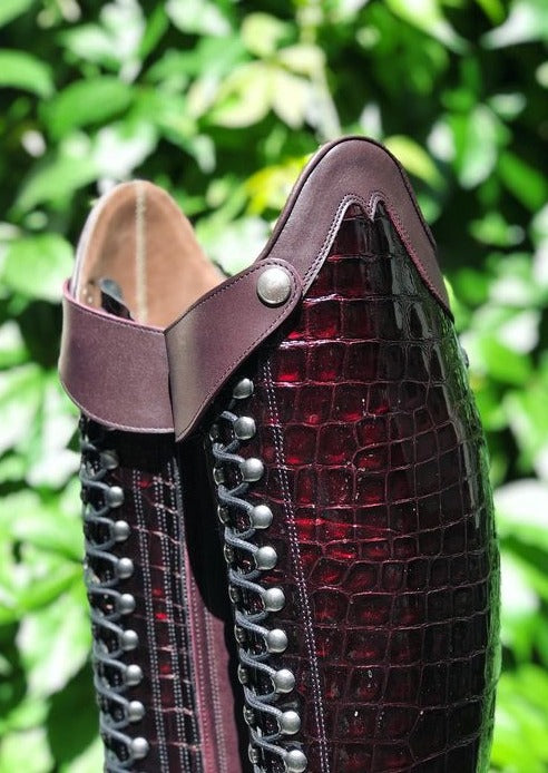 Bordeaux Faux Croco Gloss
