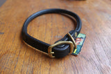 Rolled Dog Collar in Black
