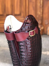 Bordeaux Faux Croco Gloss