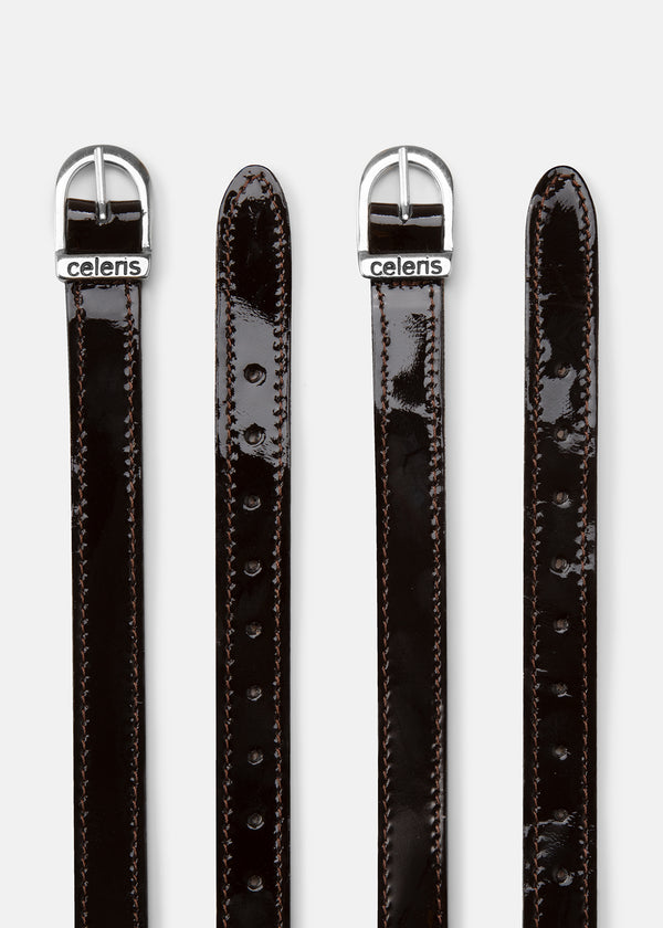 Spur Straps Brown Gloss