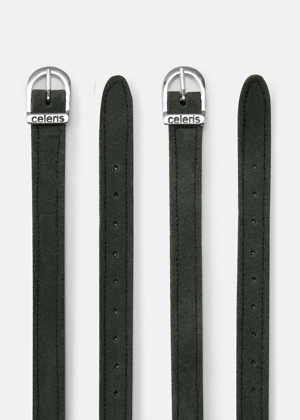 Spur Straps Green Suede