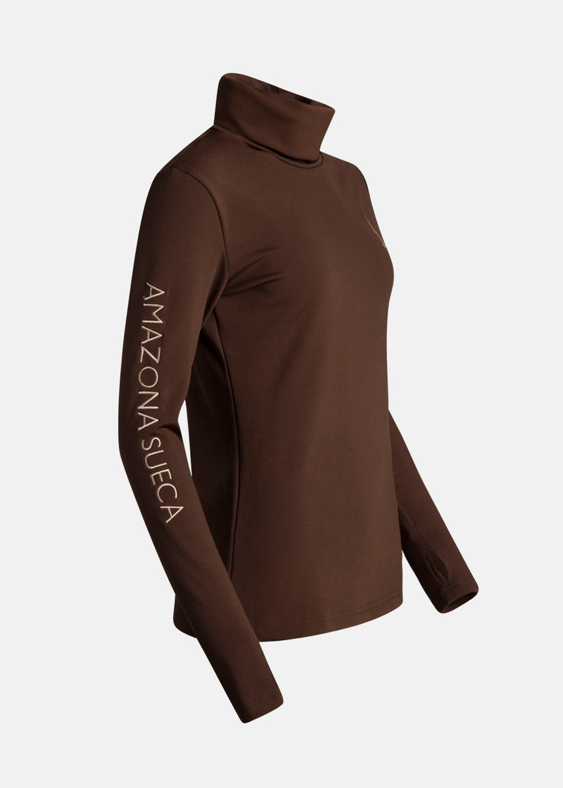 Flavia Heat Turtleneck Shirt Coffee