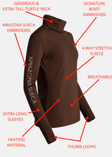 Flavia Heat Turtleneck Shirt Coffee