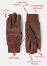 Luva Riding Gloves Coffee