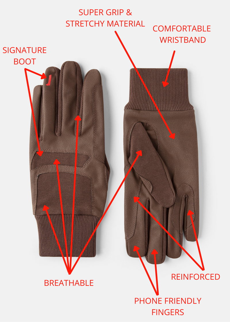 Luva Riding Gloves Coffee