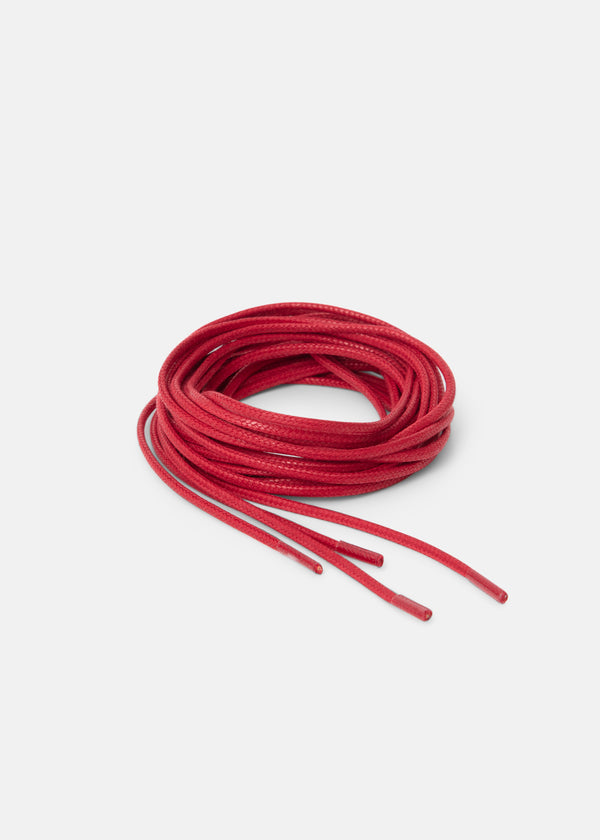 Bootlaces 240 cm Waxed Cotton Red