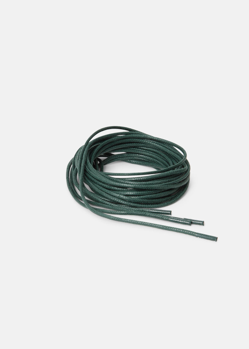 Bootlaces 240 cm Waxed Cotton Green