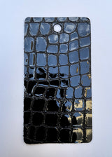 Black Faux Croco Gloss