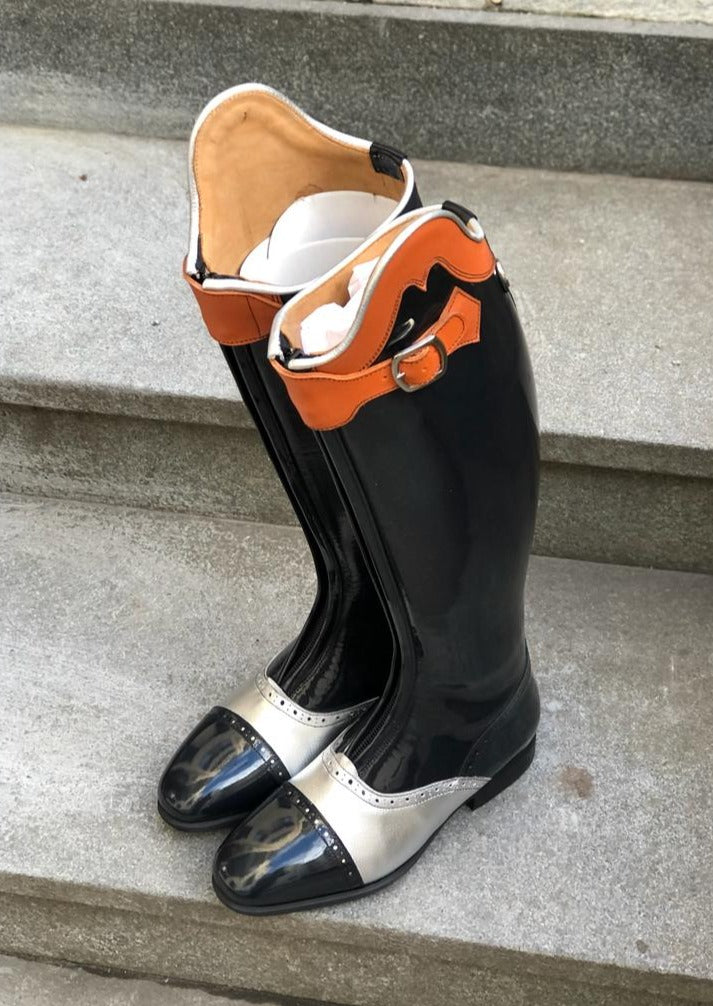 Polo - Navy Gloss/Orange/Silver - Size 37/34/43