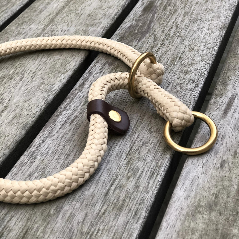 Rope Collar & Leash Set Creme