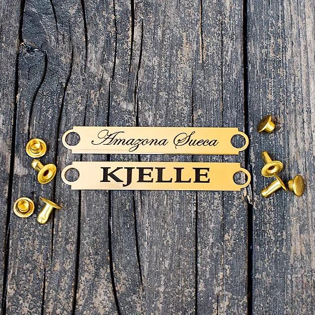 Engraved Name Plate for Belts & Bags