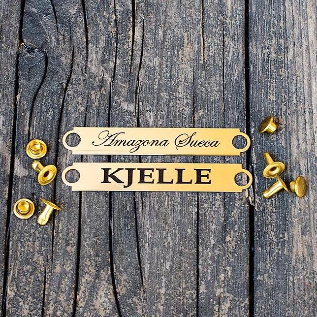 Engraved Name Plate for Belts & Bags