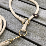 Rope Collar & Leash Set Creme