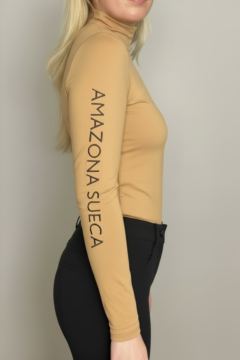 Flavia Base Turtleneck Shirt Beige