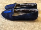 slippers sheepskin | tofflor fårull, Products AUGUSTA SHEEPSKIN Navy Suede