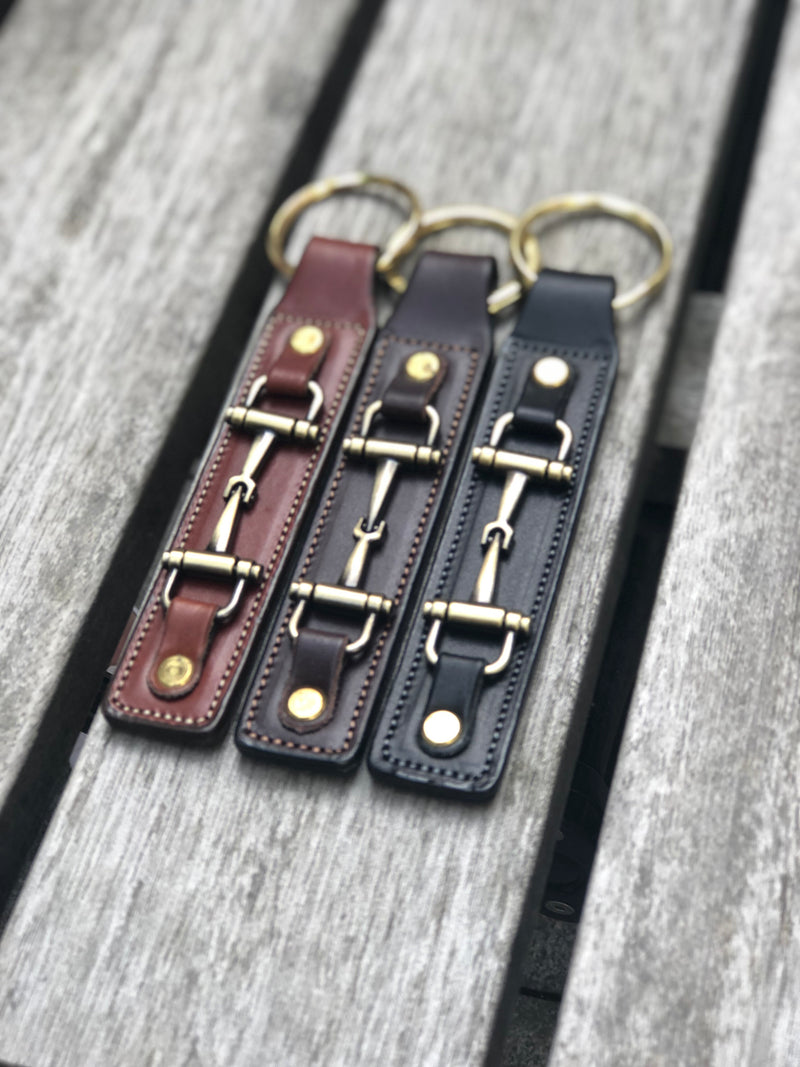 Keyring Snaffle Bit in Oakbark