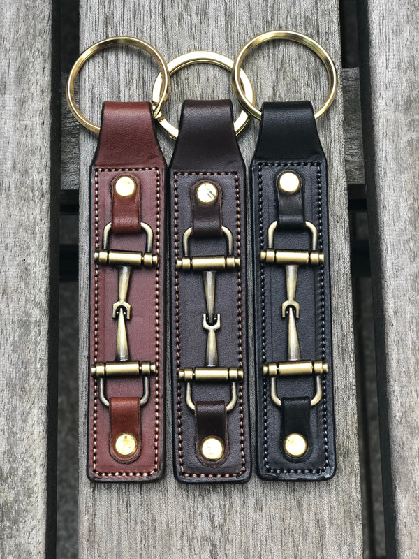 Keyring Snaffle Bit in Oakbark
