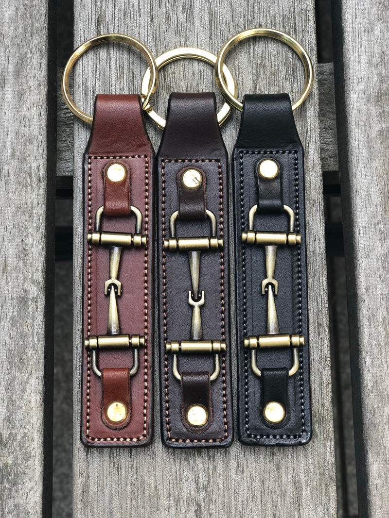 Keyring Snaffle Bit in Oakbark