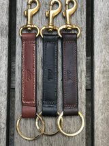 Keyring Strap With Brass Snap in Havanna