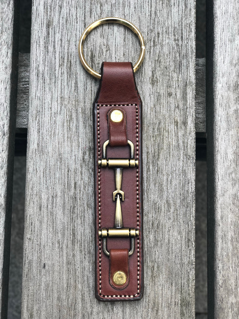 Keyring Snaffle Bit in Oakbark
